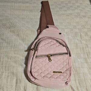 Quilted Pink Sling Bag